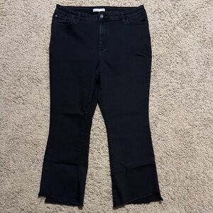 EUC Nine West Kick Flare jeans, black, sz 18